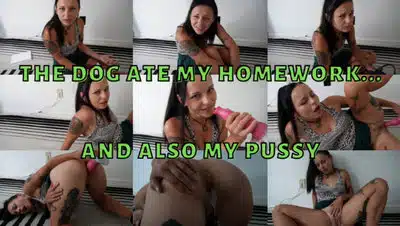 AimeeWavesXXX – The Dog Ate My Homework & Also My Pussy